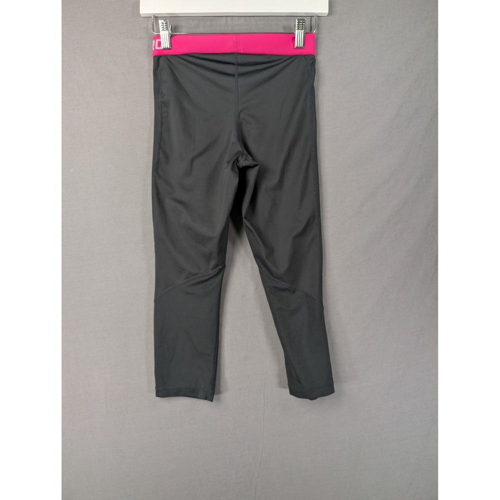 Nike Pro Dri-FIT Girls Capri Leggings Gray Pink 725468-011 Size S